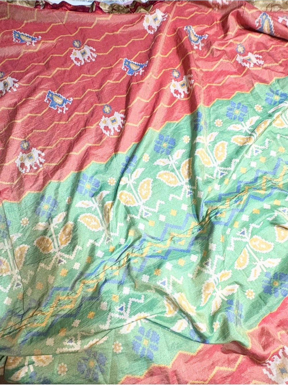 Darn Good Sari Wrap Boho Maxi Skirt